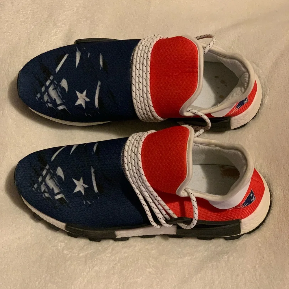 New England Patriots Red, White & Blue Size 45 so 11, 11.5, 12 Shoes - Picture 2 of 11